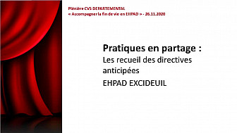 Les pictos de recueil des directives anticipées - EHPAD du CH d'EXCIDEUIL 