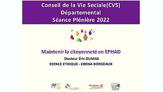 PLENIERE2022 CVS - La citoyenneté en EHPAD -Docteur Eric Dumas ESPACE ETHIQUE - ERENA BORDEAUX