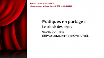 Le plaisir des repas exceptionnels - EHPAD LAMONTHE-MONTRAVEL