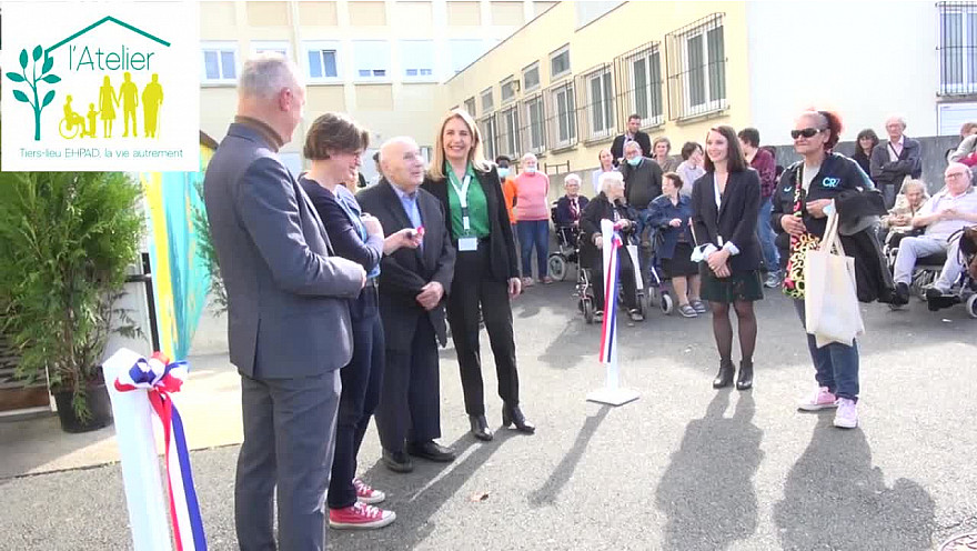 Inauguration du tiers-lieu EHPAD : Interview de Delphine Labails Maire de Périgueux et Présidente du Conseil de Surveillance du Centre Hospitalier de Périgueux