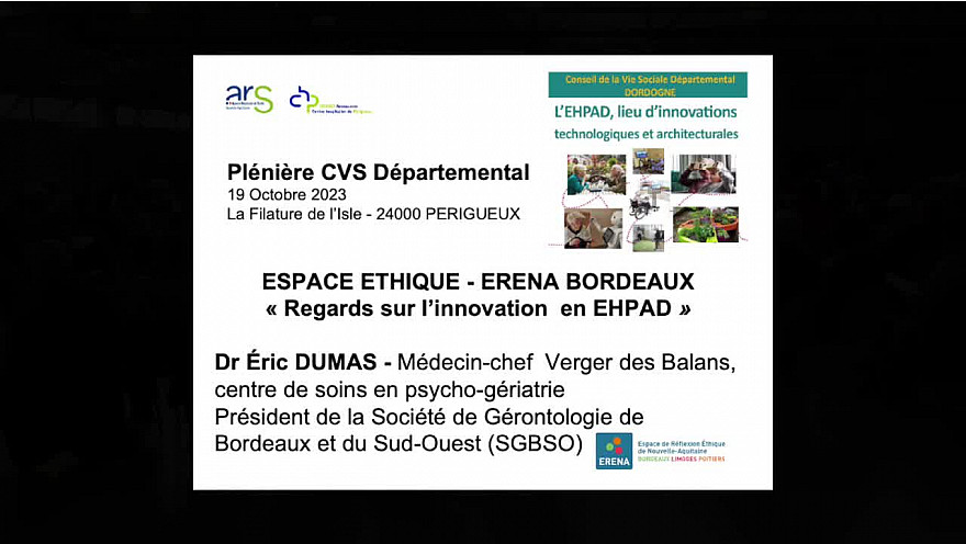PLENIERE 2023 CVS DEPARTEMENTAL - 'Regards sur l'innovation en EHPAD'